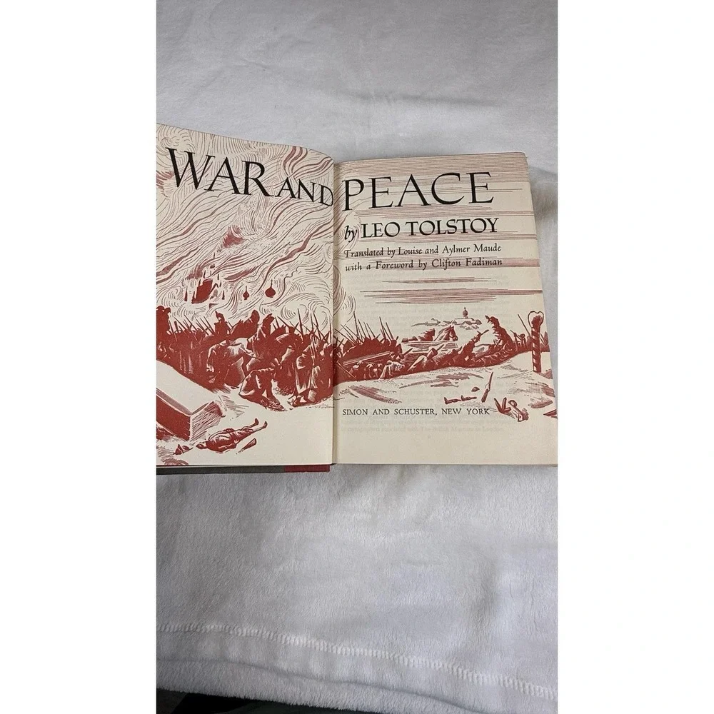 War and Peace Leo Tolstoy Inner Sanctum Edition 1942 Hardcover Maude Map